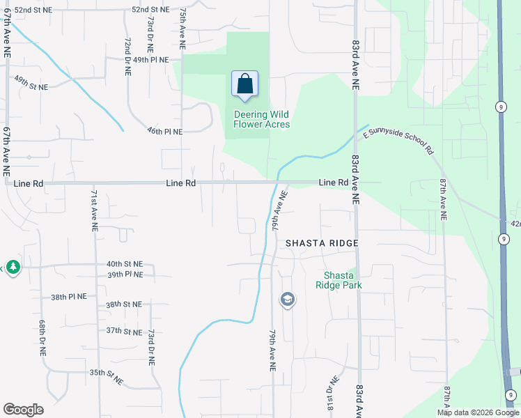 map of restaurants, bars, coffee shops, grocery stores, and more near 7755 42nd Place Northeast in Marysville