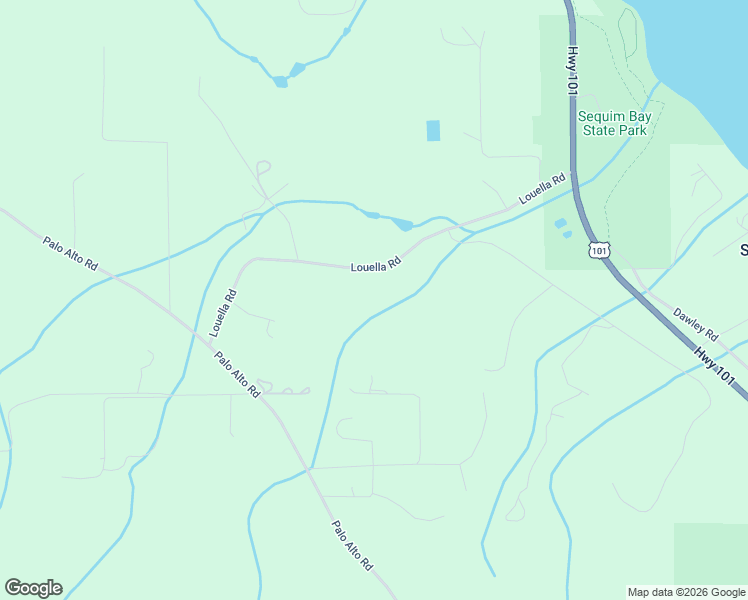 map of restaurants, bars, coffee shops, grocery stores, and more near 335 Louella Road in Sequim
