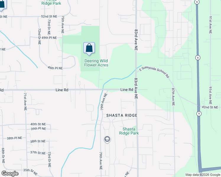 map of restaurants, bars, coffee shops, grocery stores, and more near 8019 44th Street Northeast in Everett