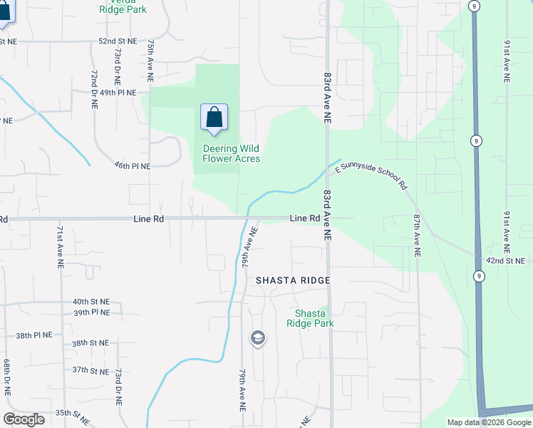 map of restaurants, bars, coffee shops, grocery stores, and more near 8019 44th Street Northeast in Everett