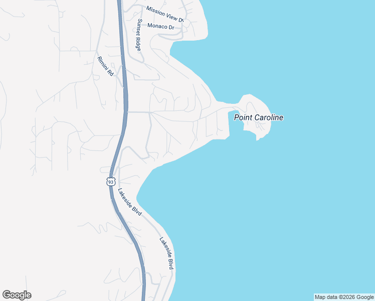 map of restaurants, bars, coffee shops, grocery stores, and more near 170 Caroline Point Road in Lakeside