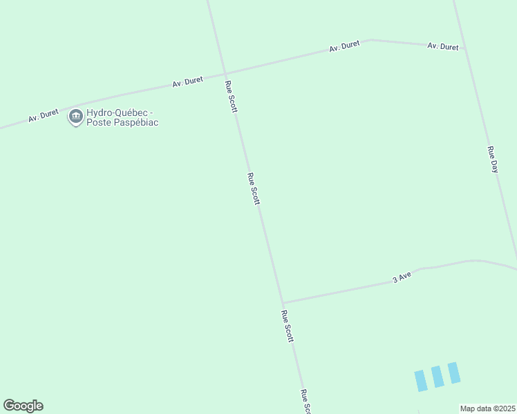 map of restaurants, bars, coffee shops, grocery stores, and more near Rue Scott in Paspébiac