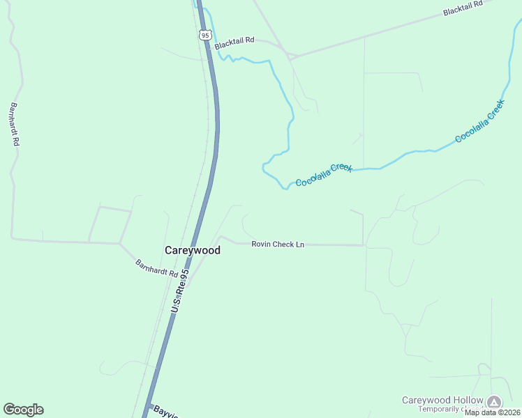 map of restaurants, bars, coffee shops, grocery stores, and more near 188 Roven Chex Lane in Careywood