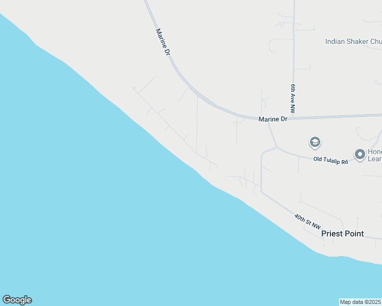 map of restaurants, bars, coffee shops, grocery stores, and more near 1214 Potlatch Beach Road in Tulalip Bay