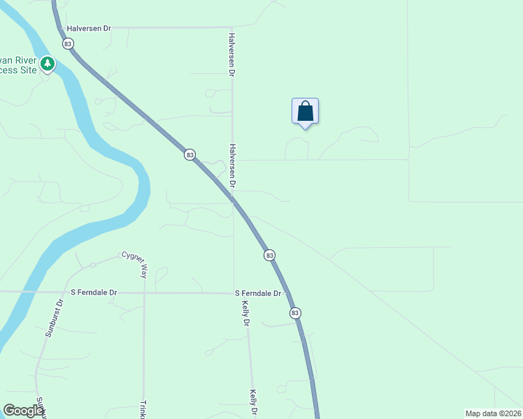 map of restaurants, bars, coffee shops, grocery stores, and more near 12498 Halversen Drive in Bigfork