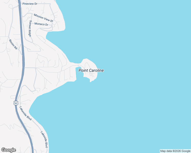 map of restaurants, bars, coffee shops, grocery stores, and more near 405 Caroline Point Road in Lakeside