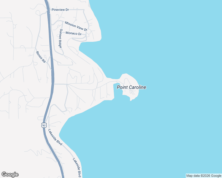 map of restaurants, bars, coffee shops, grocery stores, and more near 270 Caroline Point Road in Lakeside