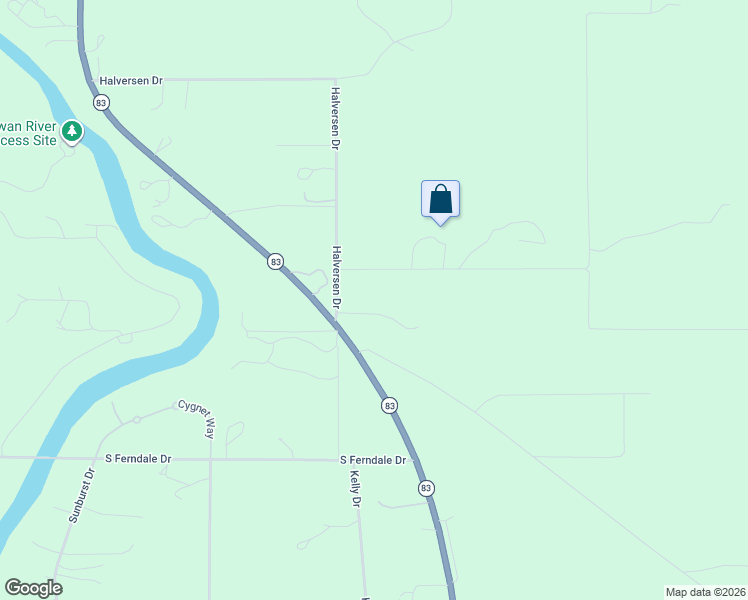 map of restaurants, bars, coffee shops, grocery stores, and more near 12498 Halversen Drive in Bigfork