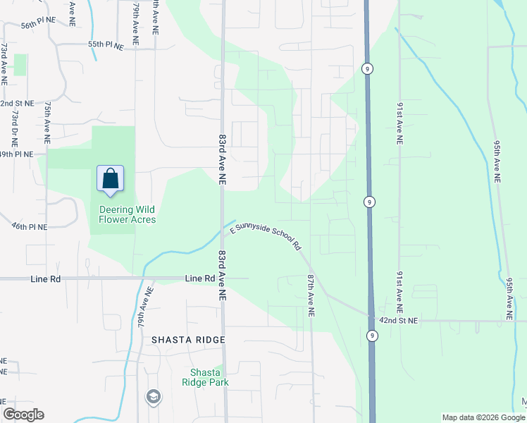 map of restaurants, bars, coffee shops, grocery stores, and more near 4717 85th Avenue Northeast in Marysville