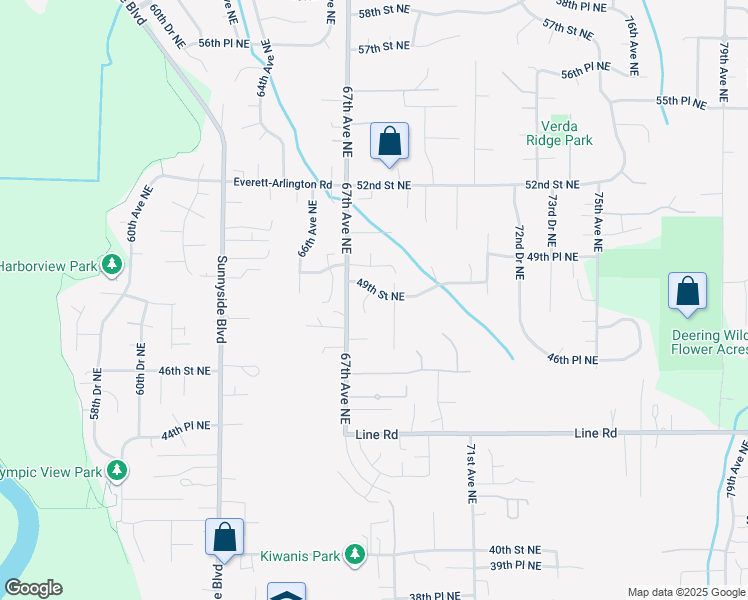 map of restaurants, bars, coffee shops, grocery stores, and more near 4821 67th Drive Northeast in Marysville