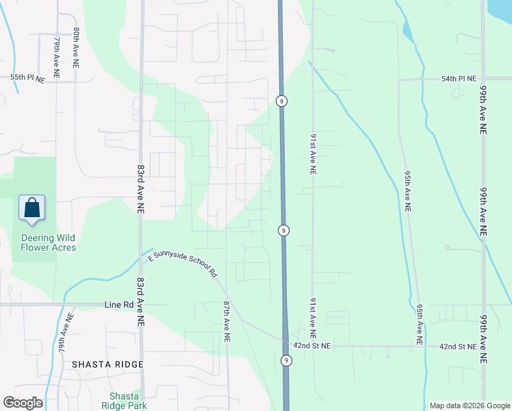 map of restaurants, bars, coffee shops, grocery stores, and more near 4927 87th Avenue Northeast in Marysville