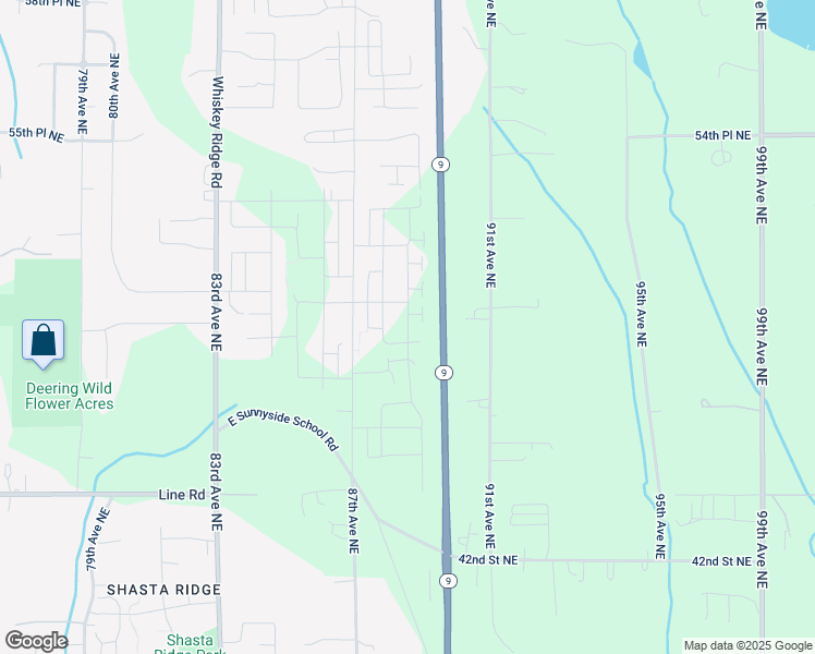 map of restaurants, bars, coffee shops, grocery stores, and more near 4927 87th Avenue Northeast in Marysville