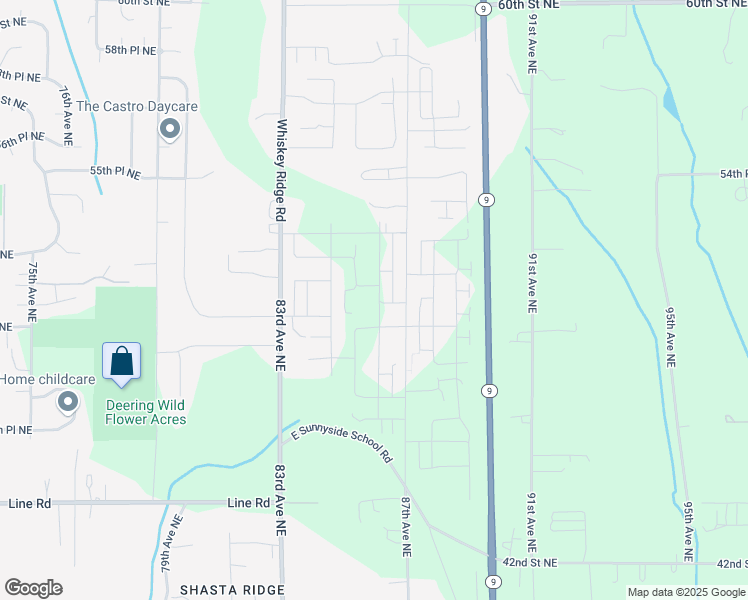 map of restaurants, bars, coffee shops, grocery stores, and more near 5014 87th Avenue Northeast in Marysville