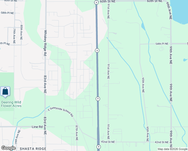 map of restaurants, bars, coffee shops, grocery stores, and more near 5003 87th Avenue Northeast in Marysville