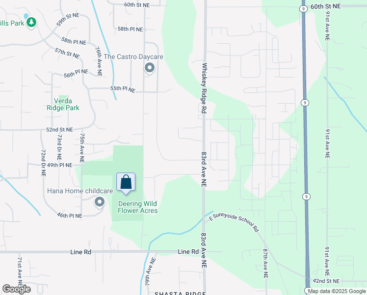 map of restaurants, bars, coffee shops, grocery stores, and more near 5030 83rd Avenue Northeast in Marysville