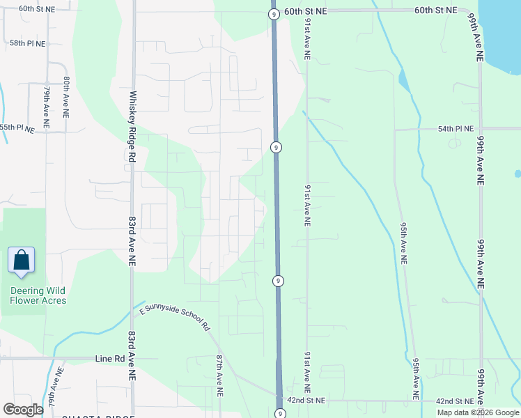 map of restaurants, bars, coffee shops, grocery stores, and more near 5003 87th Avenue Northeast in Marysville