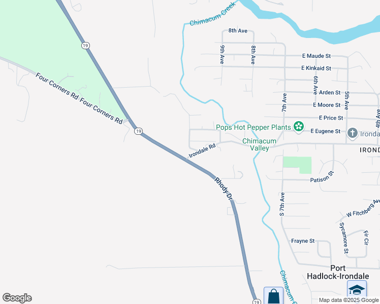 map of restaurants, bars, coffee shops, grocery stores, and more near 41 10th Avenue in Port Hadlock-Irondale