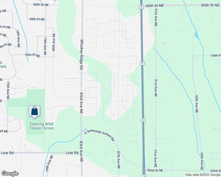 map of restaurants, bars, coffee shops, grocery stores, and more near 5014 87th Avenue Northeast in Marysville