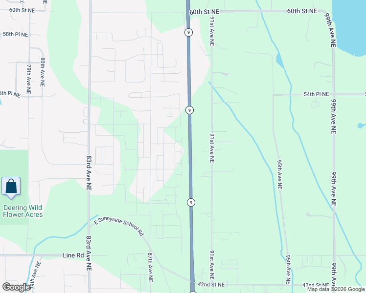 map of restaurants, bars, coffee shops, grocery stores, and more near 5131 88th Drive Northeast in Marysville