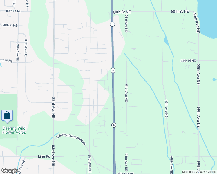 map of restaurants, bars, coffee shops, grocery stores, and more near 5143 88th Drive Northeast in Marysville