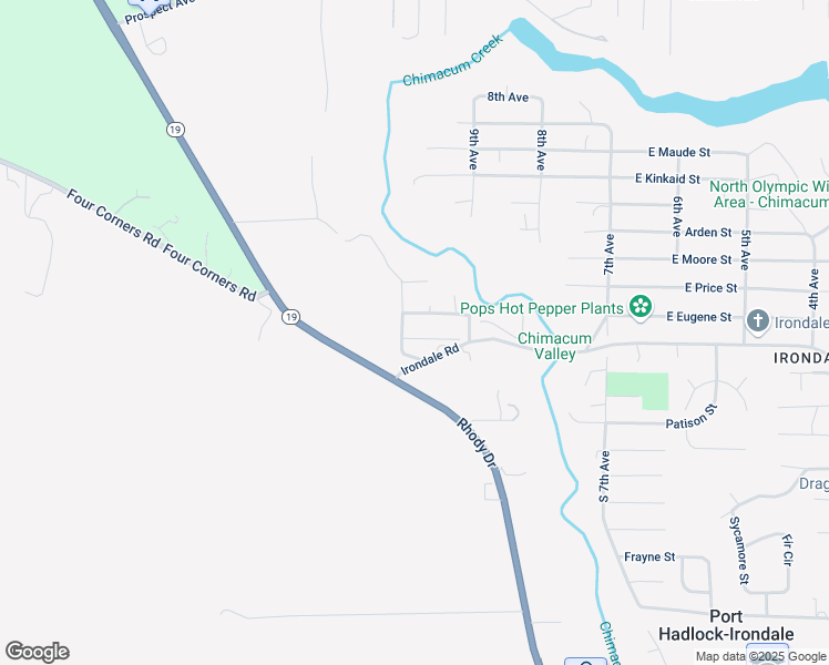 map of restaurants, bars, coffee shops, grocery stores, and more near 41 10th Avenue in Port Hadlock-Irondale