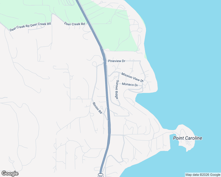 map of restaurants, bars, coffee shops, grocery stores, and more near 59 Ridgewood Drive in Lakeside