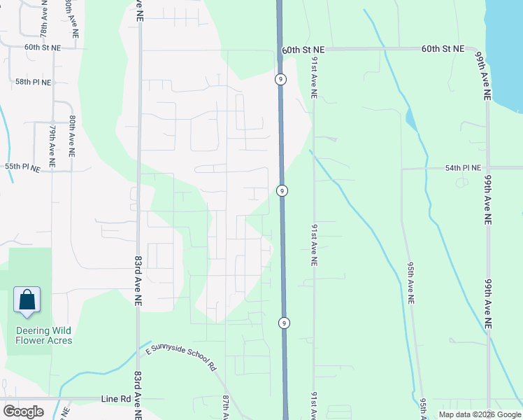 map of restaurants, bars, coffee shops, grocery stores, and more near 8831 52nd Place Northeast in Marysville