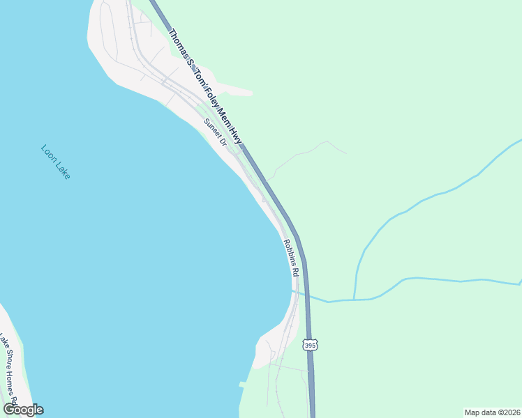 map of restaurants, bars, coffee shops, grocery stores, and more near 40512 Robbins Road in Loon Lake