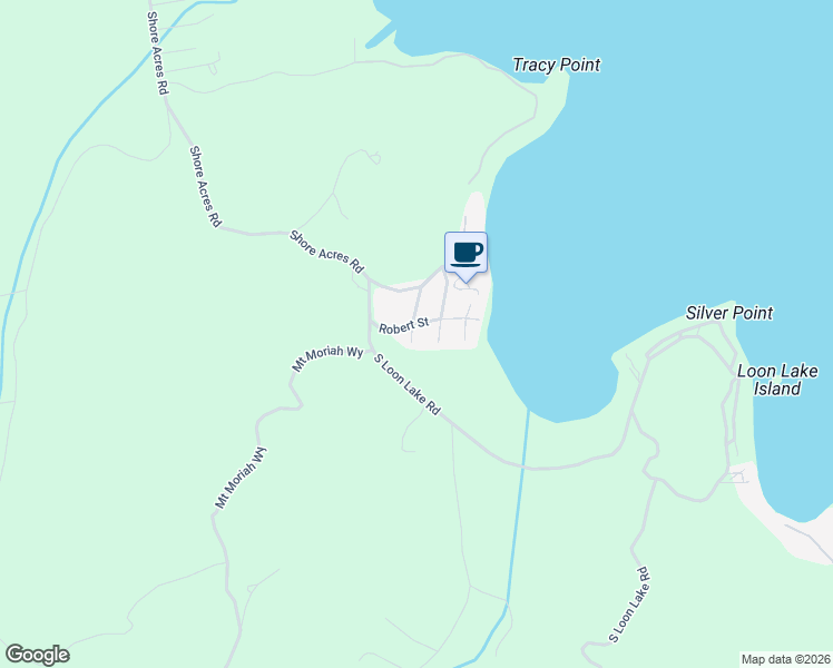 map of restaurants, bars, coffee shops, grocery stores, and more near 41897 Ernest Road in Loon Lake