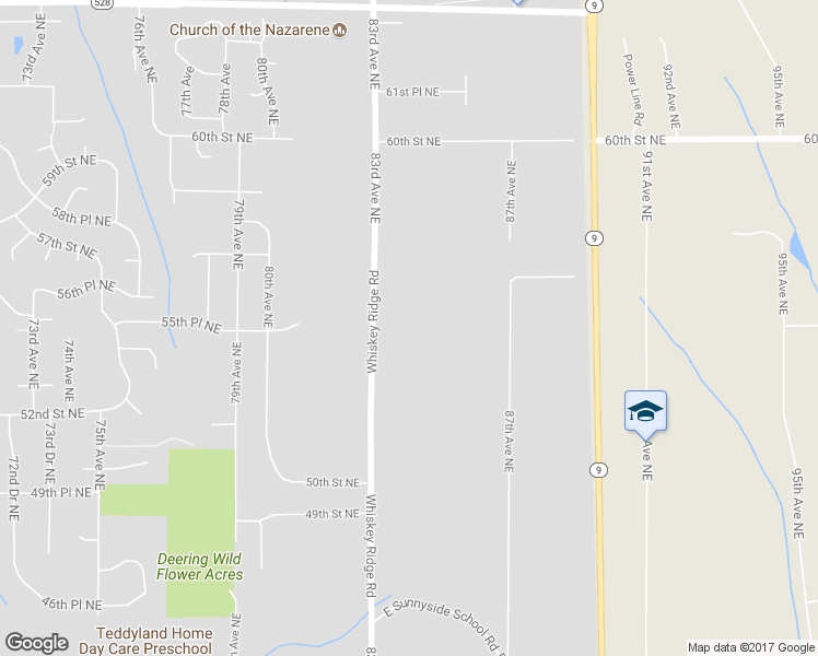 map of restaurants, bars, coffee shops, grocery stores, and more near 5421 83rd Avenue Northeast in Marysville