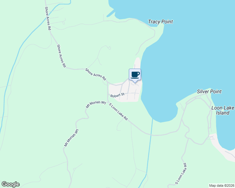 map of restaurants, bars, coffee shops, grocery stores, and more near 41897 Ernest Road in Loon Lake