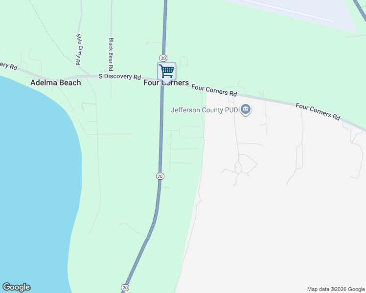 map of restaurants, bars, coffee shops, grocery stores, and more near 6062 Washington 20 in Port Townsend