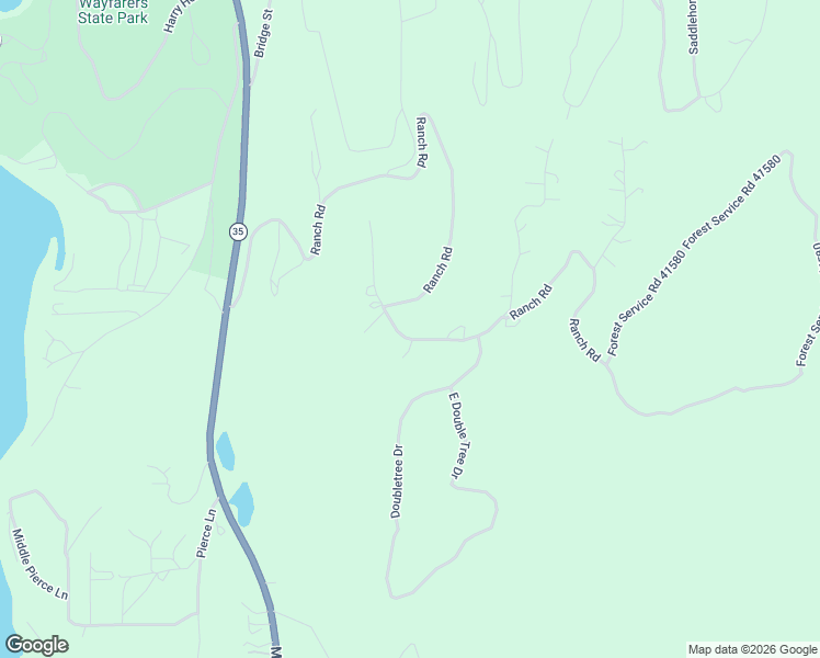 map of restaurants, bars, coffee shops, grocery stores, and more near 551 Ranch Road in Bigfork