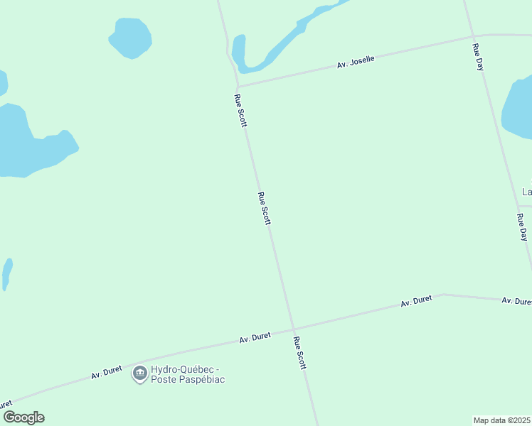 map of restaurants, bars, coffee shops, grocery stores, and more near Rue Scott in Paspébiac