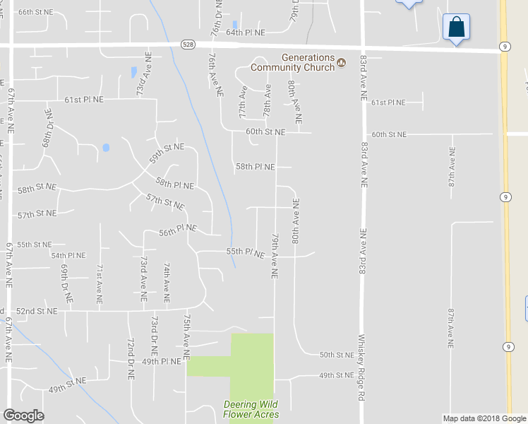 map of restaurants, bars, coffee shops, grocery stores, and more near 8523 78th Avenue Northeast in Marysville