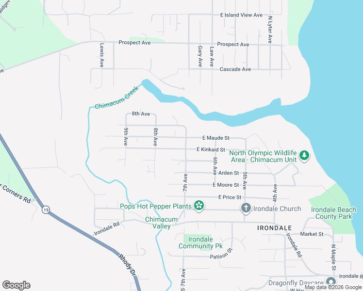 map of restaurants, bars, coffee shops, grocery stores, and more near 31 West Kinkaid Street in Port Hadlock-Irondale