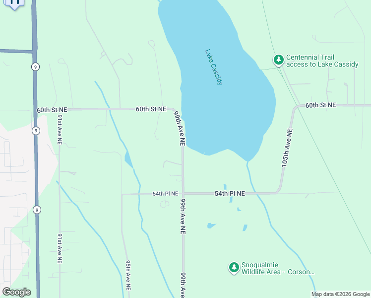 map of restaurants, bars, coffee shops, grocery stores, and more near 5711 99th Avenue Northeast in Lake Stevens