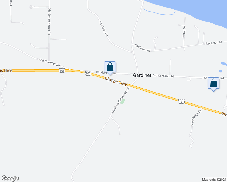 map of restaurants, bars, coffee shops, grocery stores, and more near 137 Gardiner Cemetery Road in Sequim