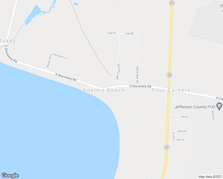 map of restaurants, bars, coffee shops, grocery stores, and more near 4522 South Discovery Road in Port Townsend