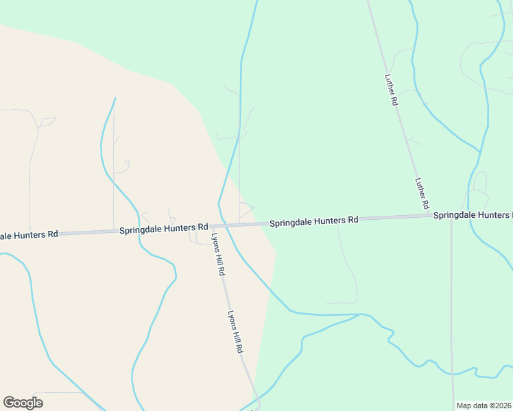 map of restaurants, bars, coffee shops, grocery stores, and more near 4438-4530 Springdale Hunters Road in Springdale