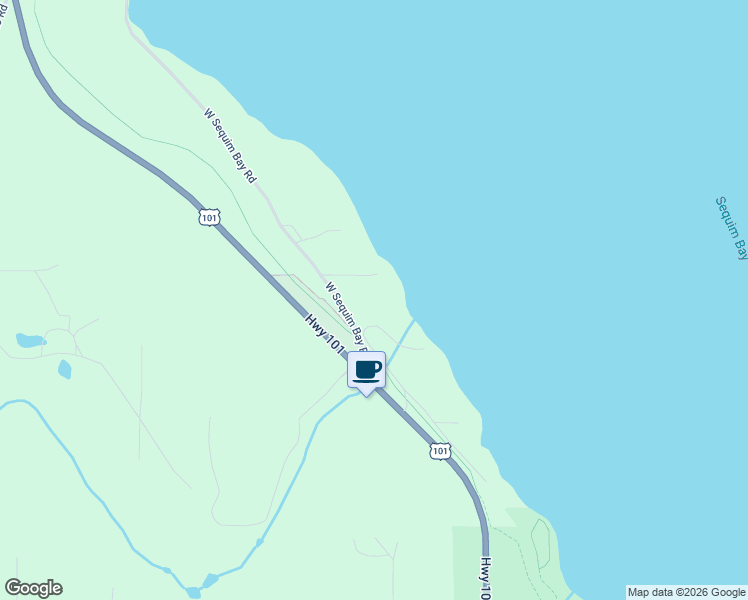 map of restaurants, bars, coffee shops, grocery stores, and more near 3699 West Sequim Bay Road in Sequim