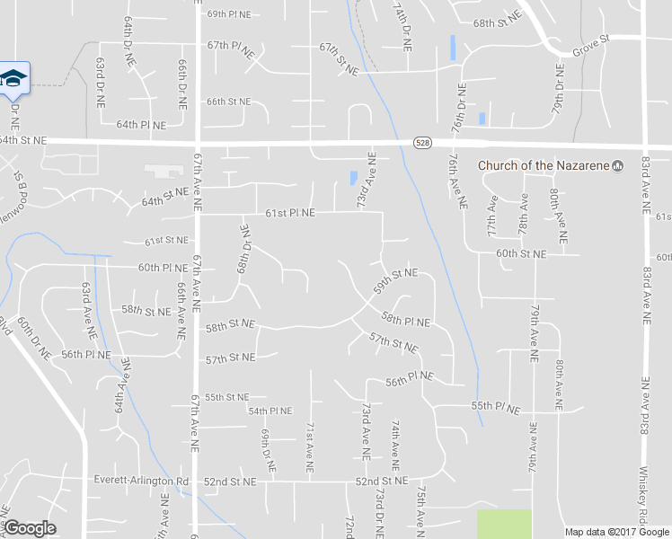 map of restaurants, bars, coffee shops, grocery stores, and more near 5912 73rd Avenue Northeast in Marysville