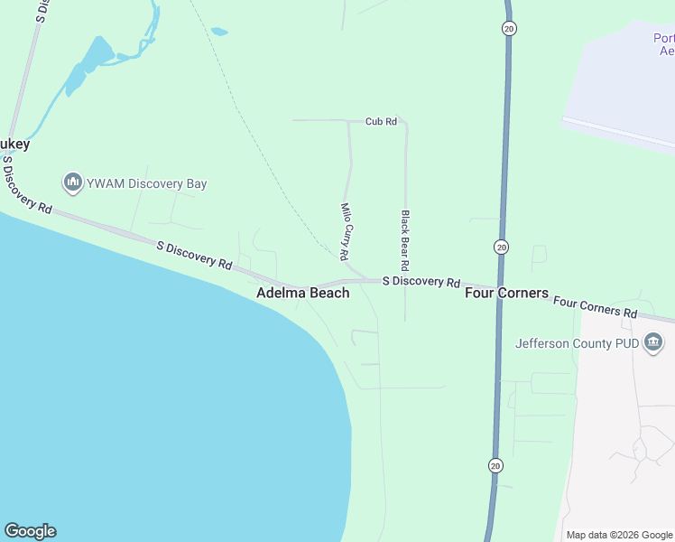 map of restaurants, bars, coffee shops, grocery stores, and more near 4522 South Discovery Road in Port Townsend