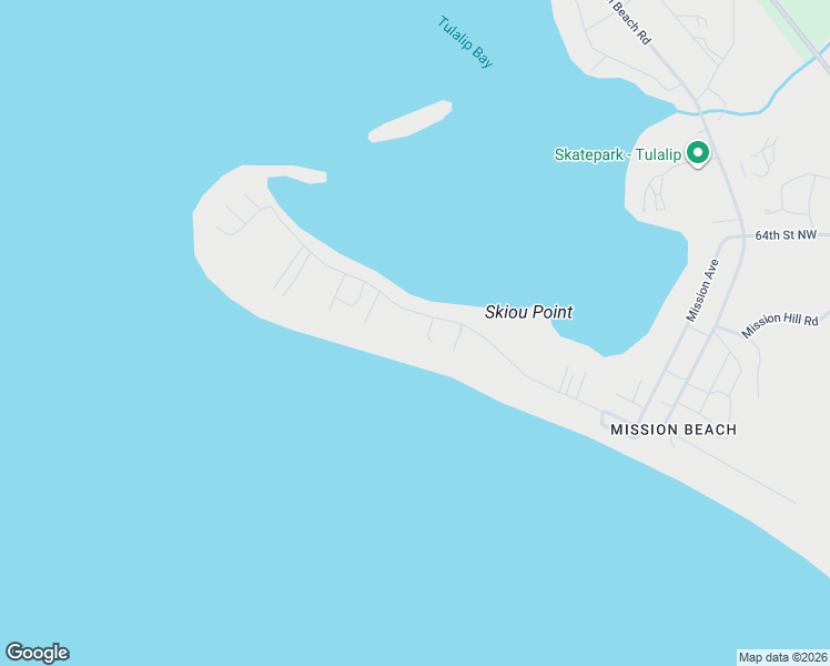 map of restaurants, bars, coffee shops, grocery stores, and more near 3626 Mission Beach Road in Tulalip Bay