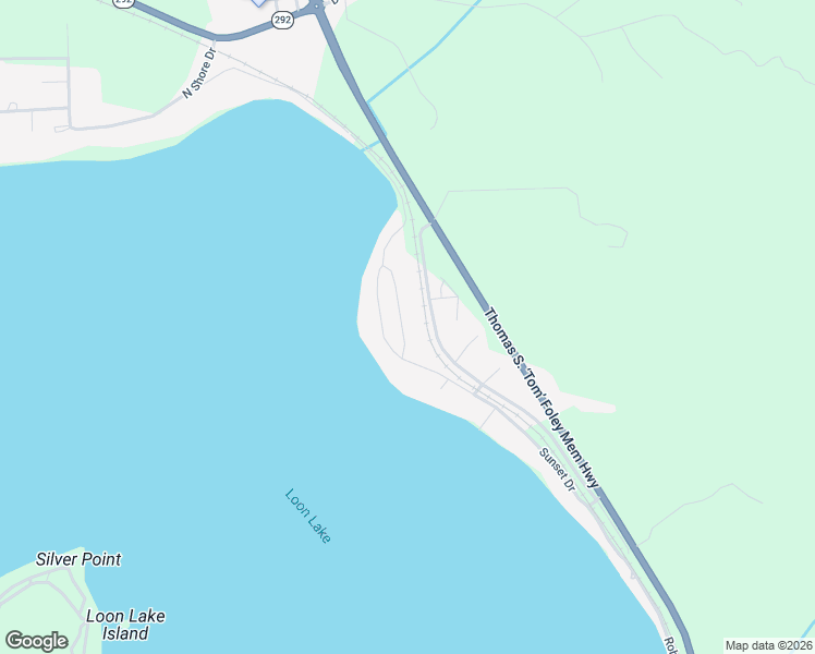 map of restaurants, bars, coffee shops, grocery stores, and more near 40252 Sunset Drive in Loon Lake