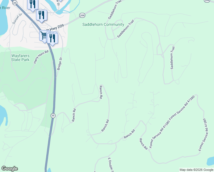 map of restaurants, bars, coffee shops, grocery stores, and more near 115 Barn Dance Trail in Bigfork