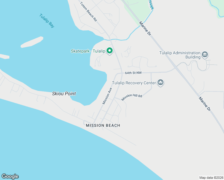 map of restaurants, bars, coffee shops, grocery stores, and more near 6213 Mission Avenue in Tulalip Bay