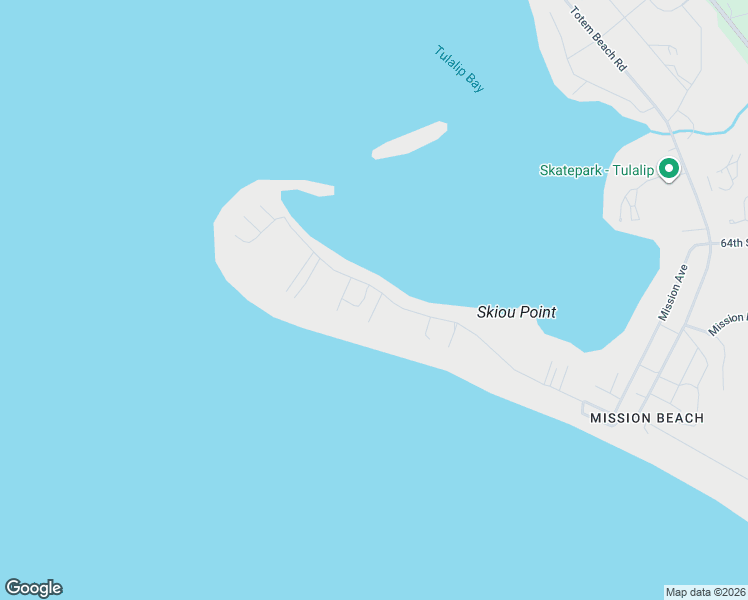 map of restaurants, bars, coffee shops, grocery stores, and more near 3812 Mission Beach Road in Tulalip Bay