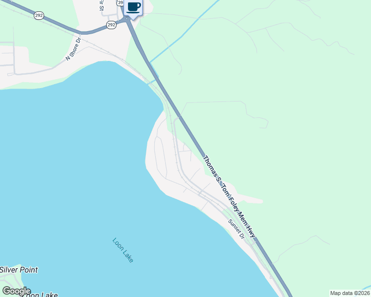 map of restaurants, bars, coffee shops, grocery stores, and more near 39962 Lake Summit Drive in Loon Lake