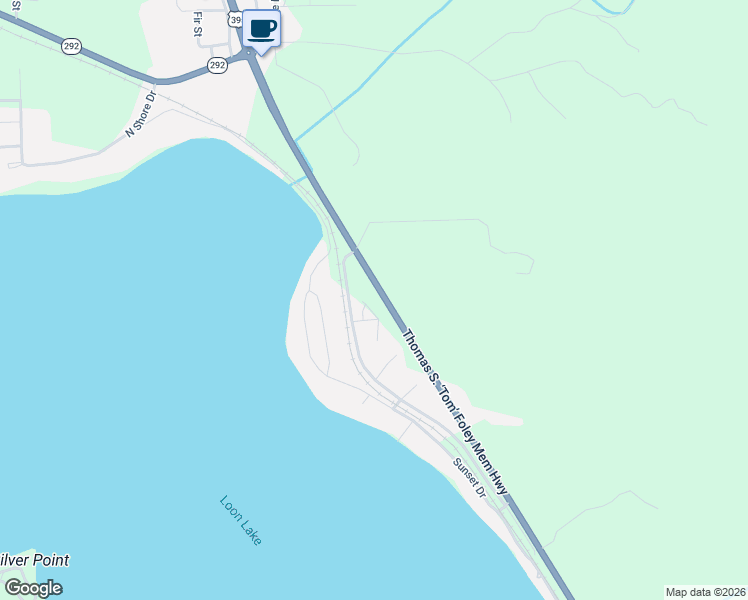 map of restaurants, bars, coffee shops, grocery stores, and more near 39962 Lake Summit Drive in Loon Lake